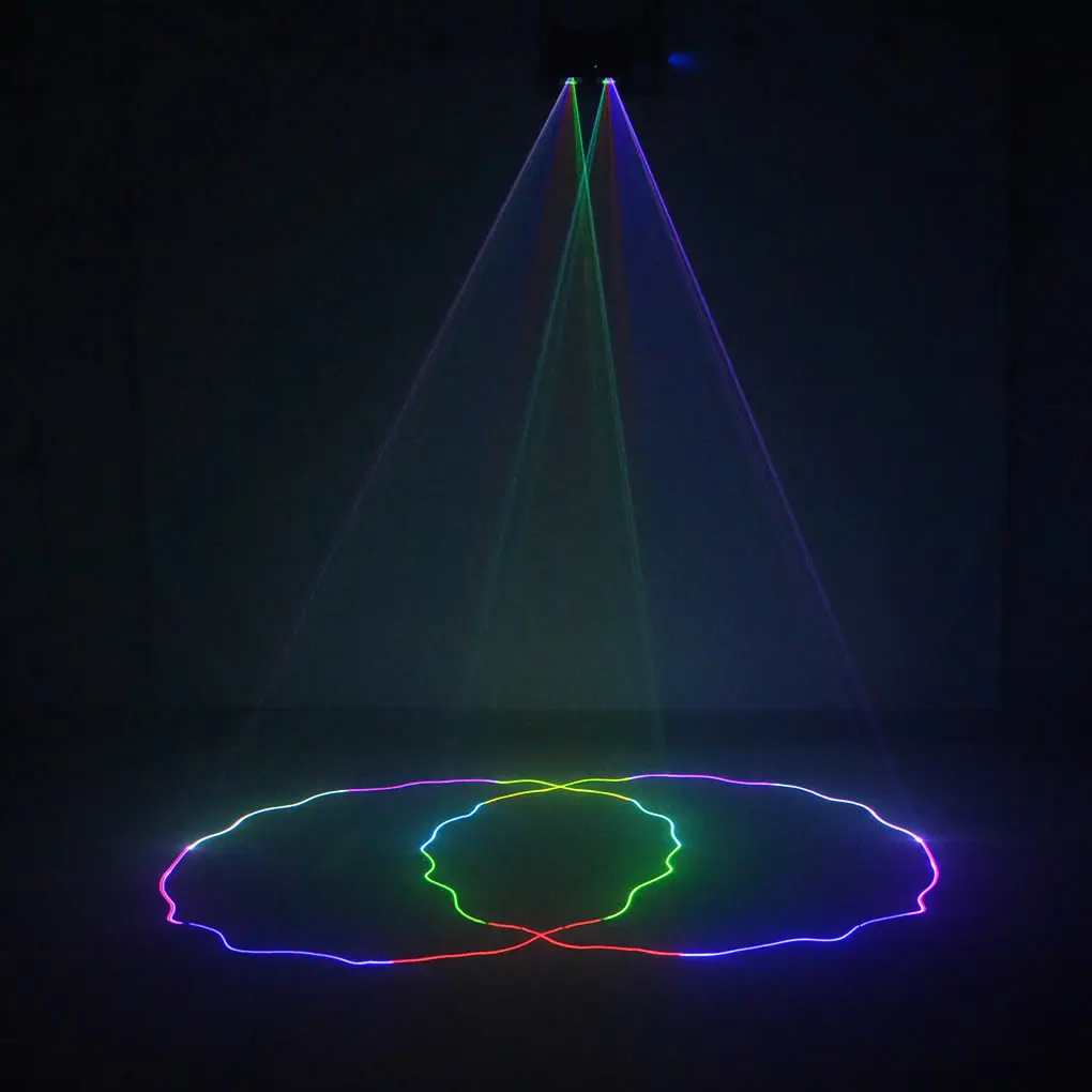 AUCD 2 линзы красный зеленый синий RGB проектор лазерные огни DMX Профессиональный DJ