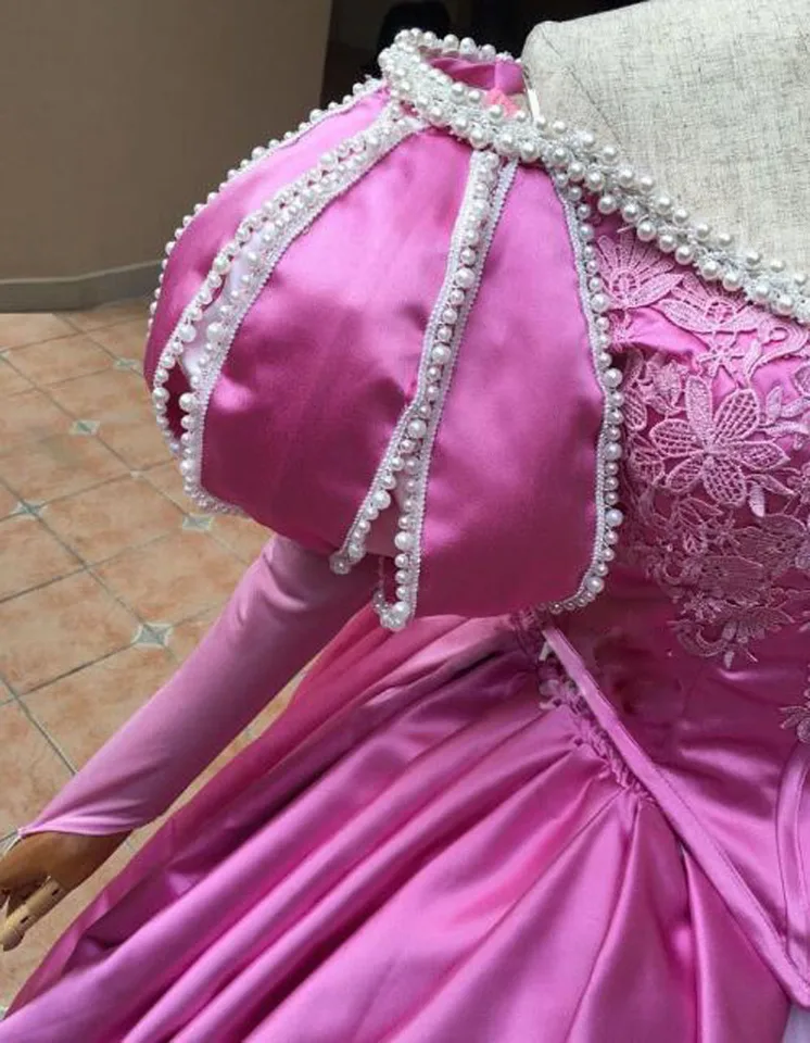 アリエル コスプレドレス ピンク ハンドメイド - コスプレデラックスアリエルドレス、ピンクの