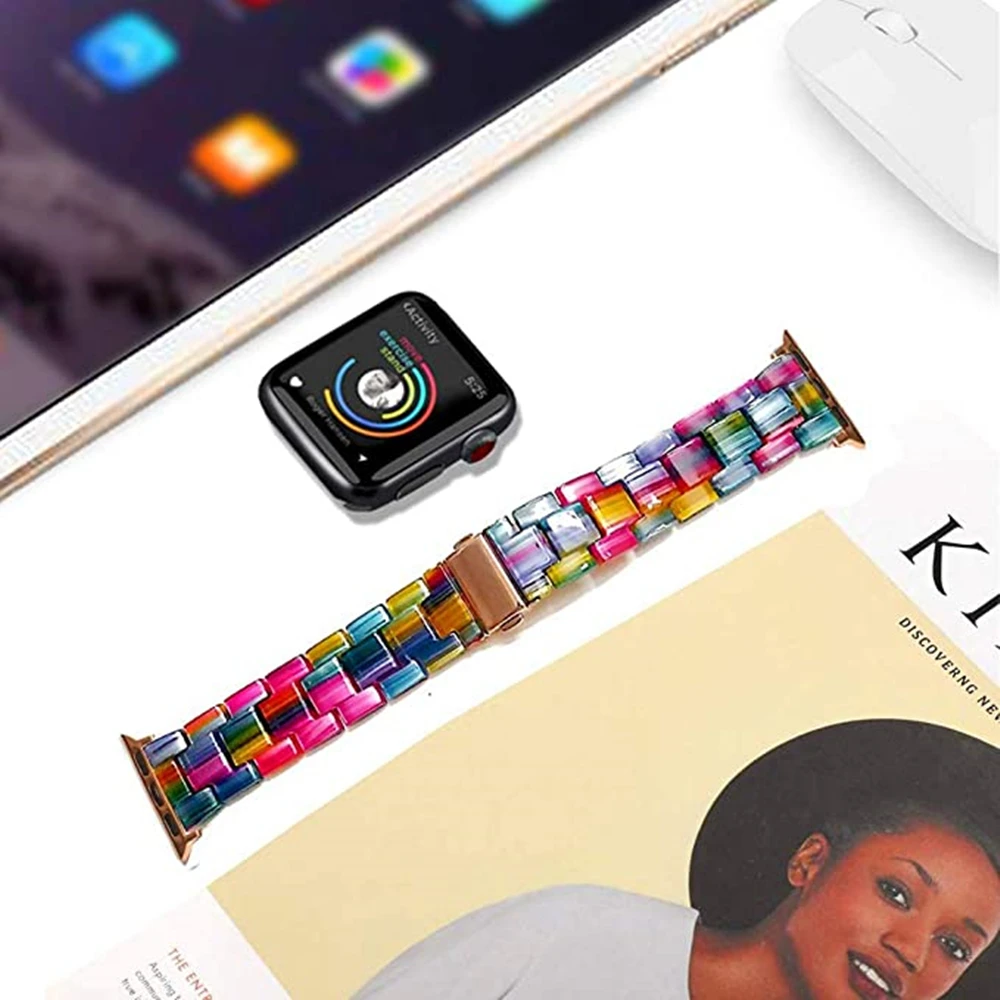 Pulseira для apple watch band 44 40 мм серия 5 4 ремешок iwatch correa 3 42 38 Легкий резиновый наручных