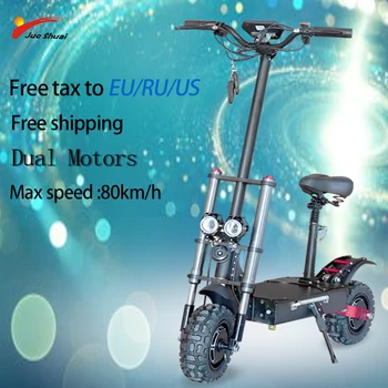 Online JS 3200W Leistungsstarke Elektrische Tretroller Mit Sitz 60V36A 11INCH Off-Road Vakuum Reifen Max Geschwindigkeit 80 KM/H Patinete Eléctrico