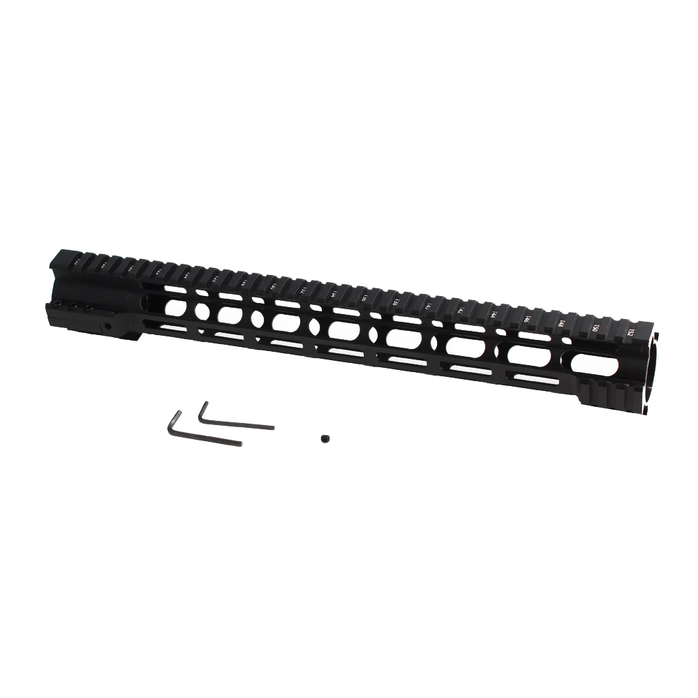 15 inch Magorui AR15 M4/M16 поплавок M-LOK Quad Rail Handguard Пикатинни 7/10/12/15/дюймов со стальной бочкой гайка для охоты - Цвет: 15 inch