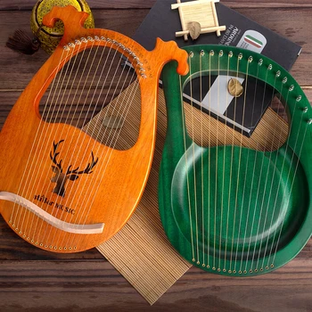 

Lyra 19 Strings 16-Tone Small HARP 7-Tone 10-String Lyre Lille Lycra Portable Musical Instrument