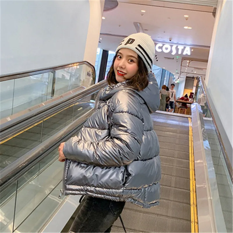 nueva moda tendencia Повседневная Chaqueta de algodón ropa de invierno suelta pan ropa mujer grueso abajo abrigo mujer corto