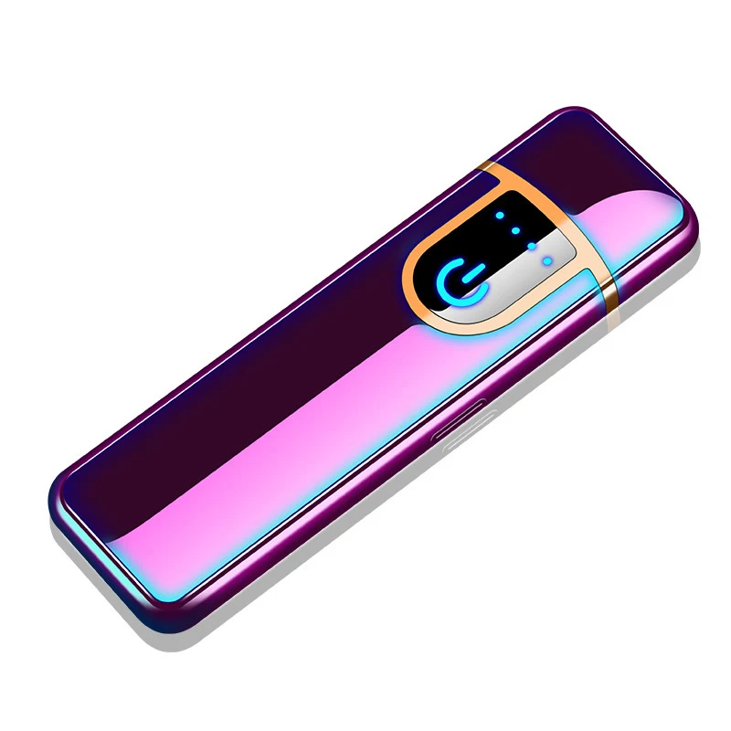 Ультра тонкий умный сенсорный экран электронная сигарета зажигалка Металл USB Перезаряжаемый ветрозащитный негорящий зажигалки сигары Мужские гаджеты