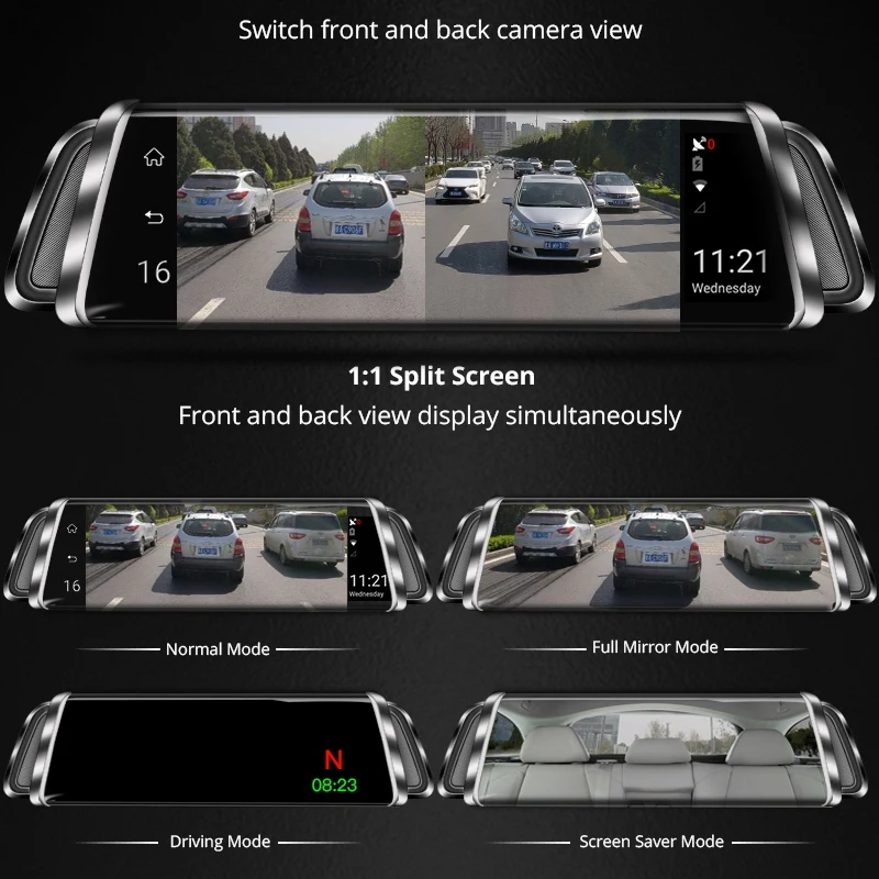 G07 зеркало авто камера 10 дюймов 4G Bluetooth зеркало заднего вида видео регистратор HD1080P gps навигация Android Wifi авто видеорегистратор