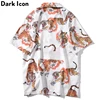 Dark Icon Tiger Full Print Hip Hop Shirt Men Women 2022 Summer Streetwear Men's Shirt Casual Shirts for Men ► Photo 2/6