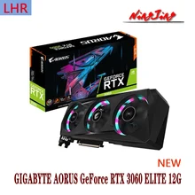  GIGABYTE AORUS GeForce RTX 3060 ELITE 12G 15000MHz GDDR6 8GB ATX RTX3060 Support AMD Intel Desktop CPU LHR NEW 