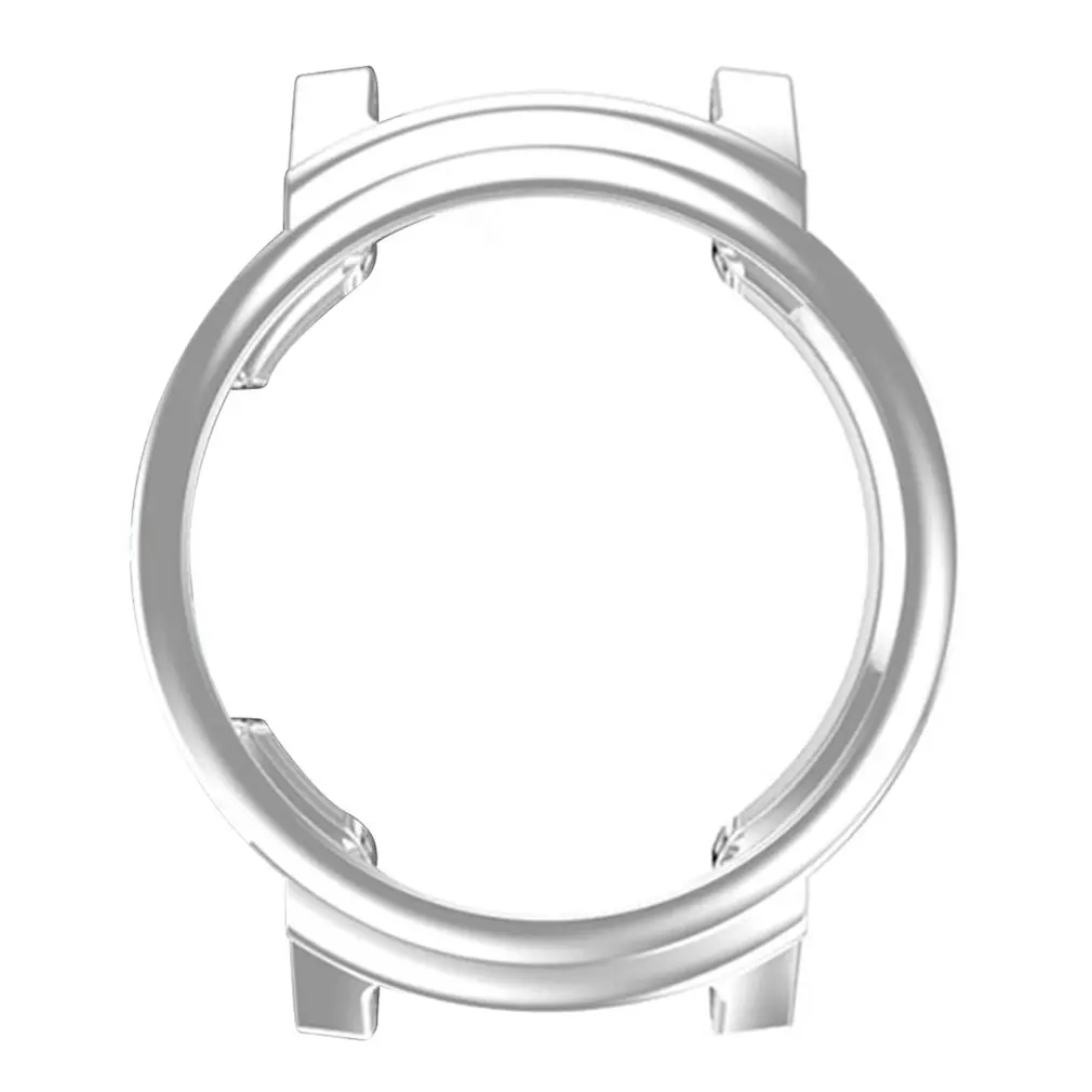 Для Ticwatch E смарт-часы ТПУ защитный чехол Защита от падения носимых часов защитный чехол для экрана - Цвет: Silver