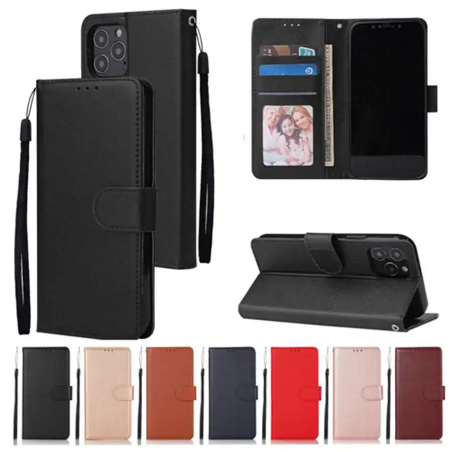 

Soft Leather Case For iPhone 12 Mini 11 Pro XS Max XR 7 8 6 6s Plus 5s SE 2020 Luxury Wallet Flip Cards Holder Stand Phone Cover