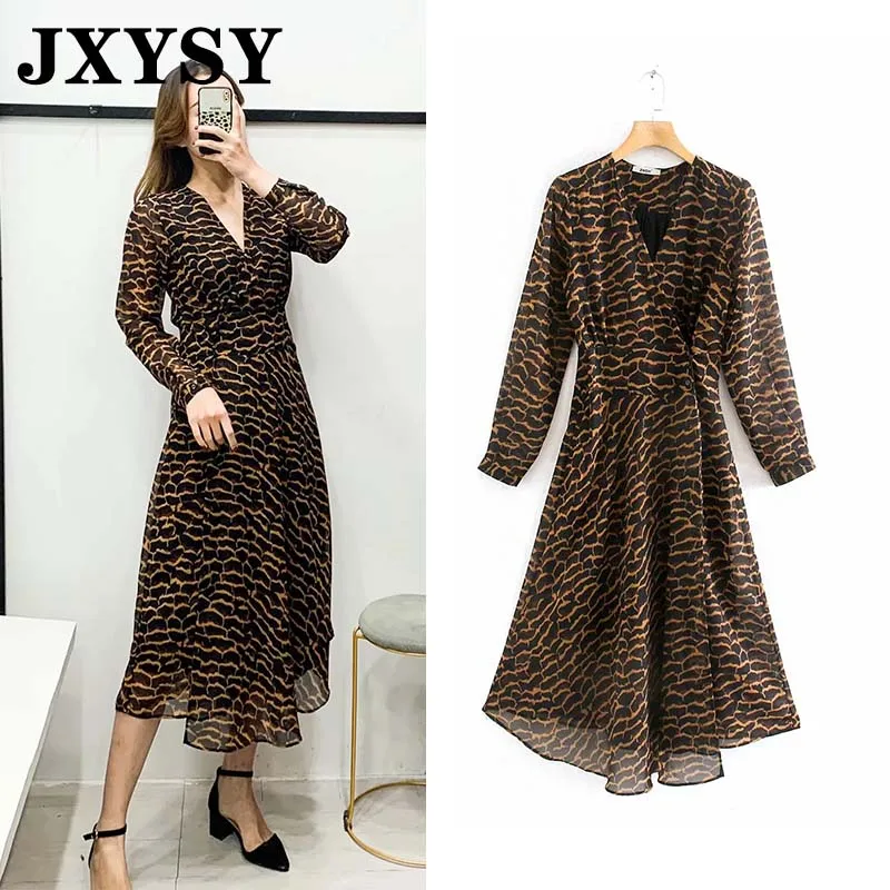 JXYSY, женское платье в английском стиле, леопардовое, сексуальное, Бандажное, вечерние, в винтажном стиле, с длинным рукавом, vestidos de fiesta de noche vestidos