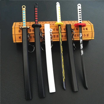

Kimetsu No Yaiba Cosplay Keychain Pendant Toy Sword Model COS Props Keychain Pendant Anime Adult Men Ms Christmas Halloween Gift