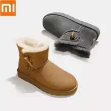 Xiaomi Sheepskin snow boots Warm and breathable Cold resistance Light and soft Women Snow Shoes sheep hair Warm Winter Boots