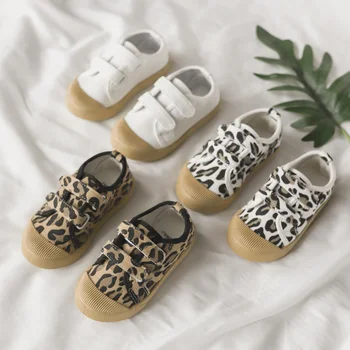 

1 2 3 4 5 6 7 Years Toddler Baby Boys Girls Slip-On White Leopard Canvas Casual Sports Shoes For Boys Girls Sneakers New Spring