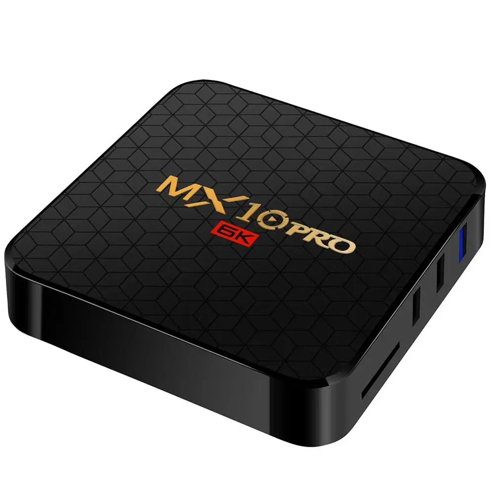 

MX10 PRO TV Box 6K 3D H.265 Media Player Box TV Receiver Play Store Android 9.0 Allwinner H6 4G DDR3 32G EMMC ROM Set Top Box