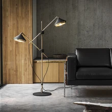 Скандинавские промышленные железные светодиодный Торшеры для гостиной постмодерн торшеры освещение Спальня Кабинет Регулируемая стоящая лампа