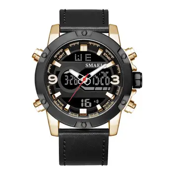 

HobbyLane SMAEL Fashion Men Multifunction Week Alarm Double Display Business Electronic Watch