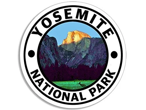 Для 4x американского винила круглая наклейка Yosemite National Park(для похода путешествия rv yose ca