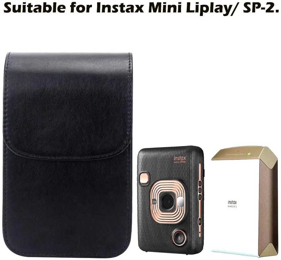 Ретро сумка для камеры кожаный чехол для Fujifilm Instax Mini liplay Hybrid camera с регулируемым ремешком и карманом