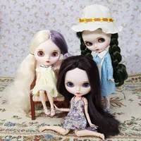 ICY DBS Blyth Doll No. 4 curved lips Custom Matte face with eyebrow Joint body 1/6 bjd anime 1