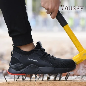 

Men's winter steel toe cap protective work shoes short boots men's steel sole the only safe and indestructible shoes for men