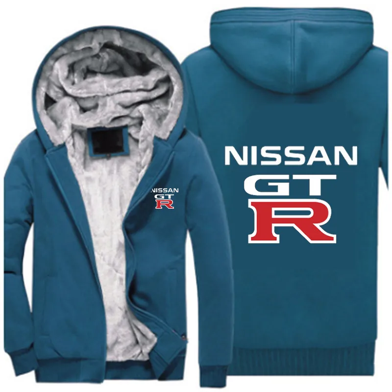 Новые повседневные толстовки с капюшоном на молнии, бренд Nissan Car, логотип GTR, популярное на заказ пальто с принтом, утолщенная теплая толстовка, спортивные куртки