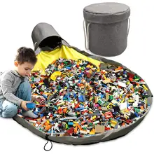 Tapis de rangement pliable multifonctionnel, tapis de jeu pour enfants, jouets, nettoyage, sac de rangement, organisateur, conteneurs pliables, paniers de rangement portables