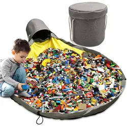 Tapis de rangement pliable multifonctionnel, tapis de jeu pour enfants, jouets, nettoyage, sac de rangement, organisateur, conteneurs pliables, paniers de rangement portables 