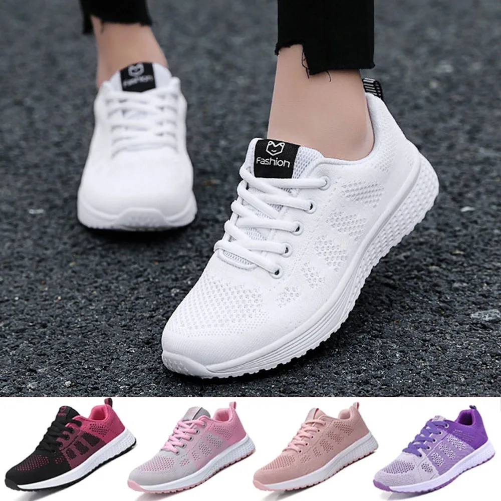 Women Sneakers Casual Shoes Woman Flats Air Mesh | Comfort Walking Shoes  Ladies - Women's Vulcanize Shoes - Aliexpress