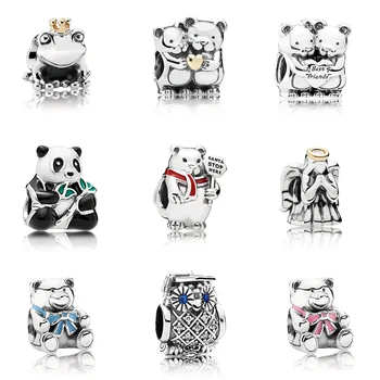 

Frog Panda Owl Polar Bear 925 Sterling Silver Beads Charm For Women Diy Pandora Charm Bracelet Necklace