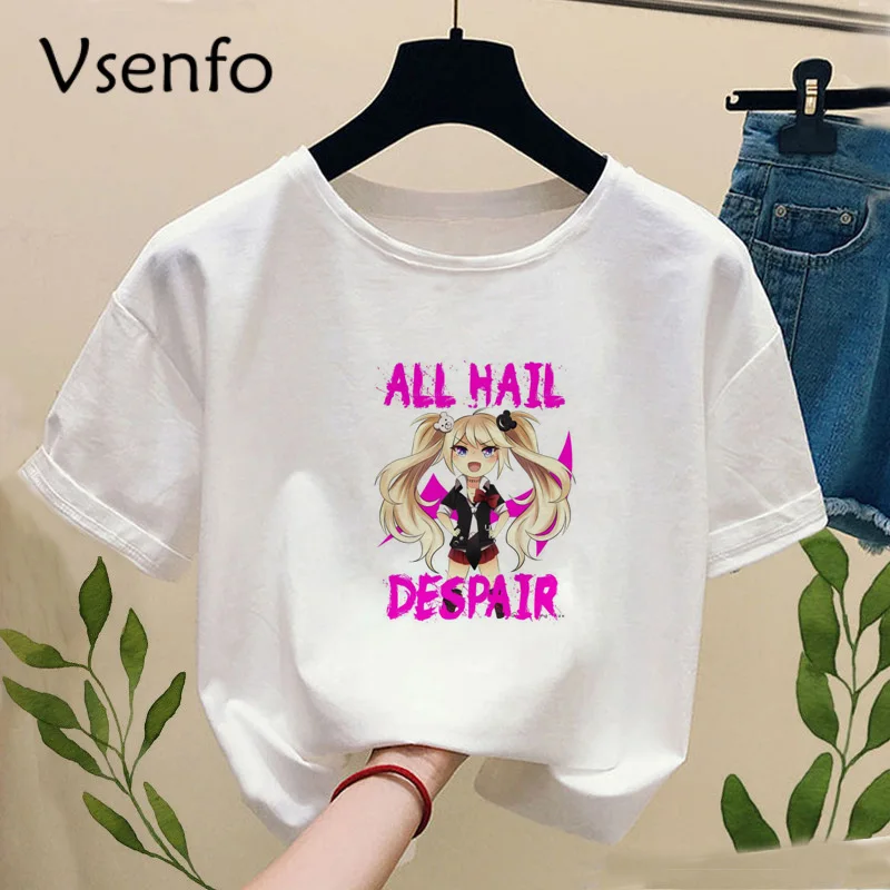 Janpan Anime Kokichi Oma T-shirt with Print Women Fashion Truth and Lies Game Funny Graphic Tee Shirt Casual Short Sleeve Tops