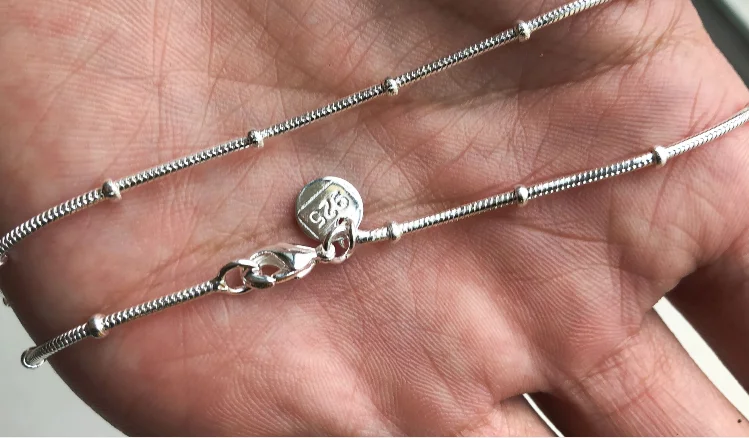 

3pcs 1.2MM snake chain silver plated Fashion jewelry Necklace chain ZAP004