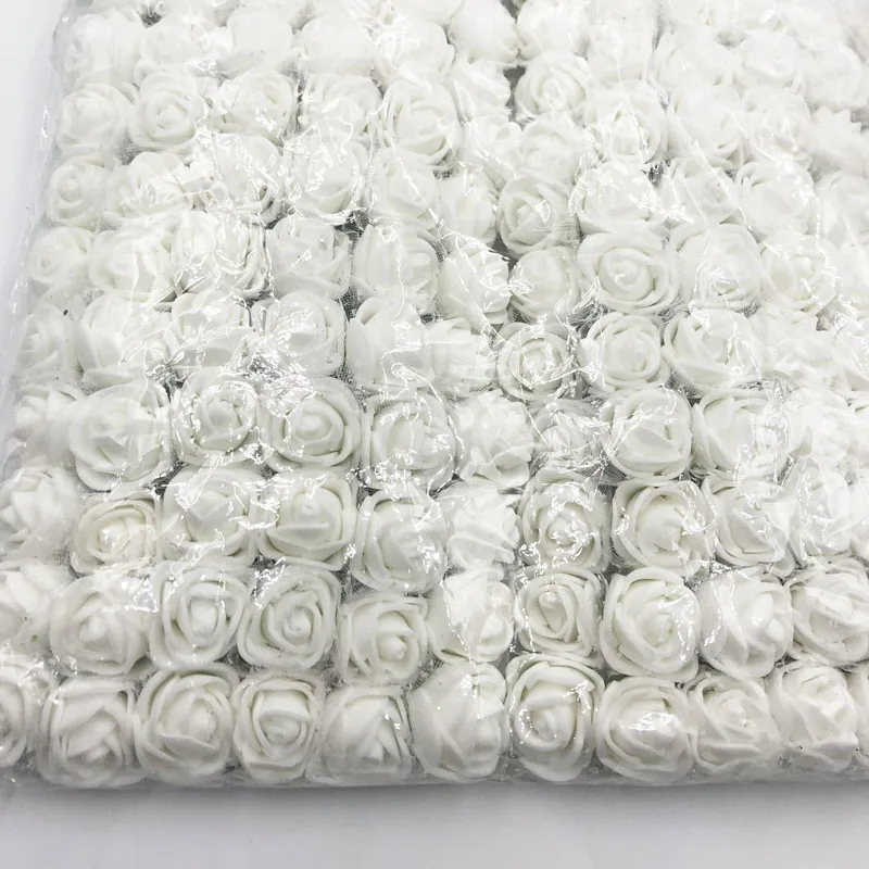 144 pieces / lot 2 cm foam Rose Artificial flower bouquet wedding decoration