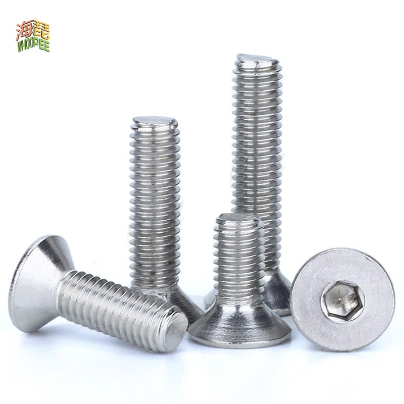 DIN7991 5 50 шт. M2 M2.5 M3 M4 M5 M6 M8 M10 304 шестигранный винт из нержавеющей стали с потайной