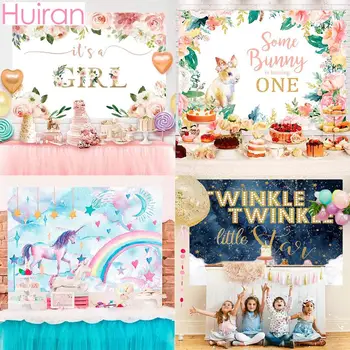 

Cartoon Unicorn Backdrop Baby Shower Unicorn Birthday Party Decor Kids Adult 1st One Birthday Gender Reveal Safari Party Supplie