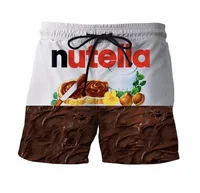 New 3D Printing Nutella Pants Delicious Chocolate Sauce   Fashion Men Women Tracksuits Crewneck Hip Hop Shorts Plus Size S-7XL 1
