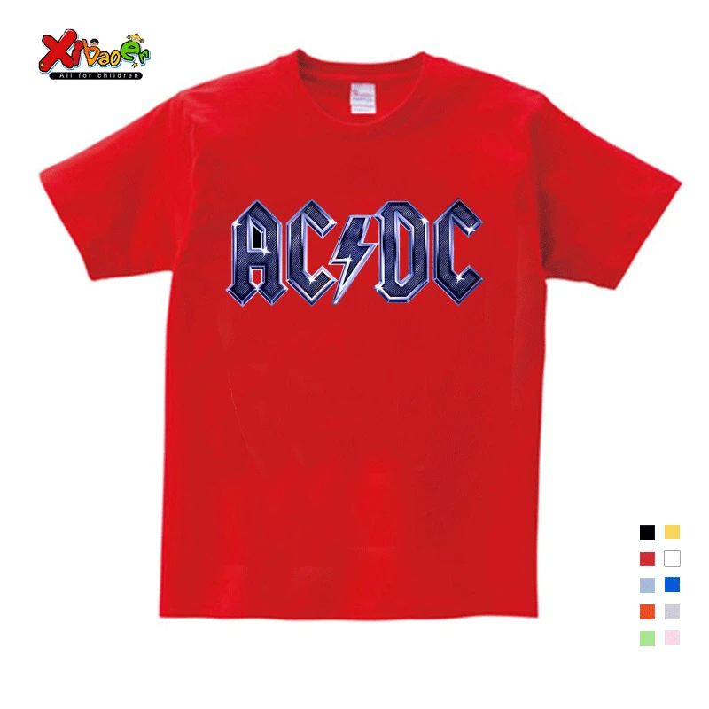 ACDC; Детские модные толстовки и свитшоты; забавная одежда; толстовки с капюшоном в стиле рок; повседневные топы для мальчиков и девочек; одежда для малышей; толстовки - Цвет: Kids T-shirt
