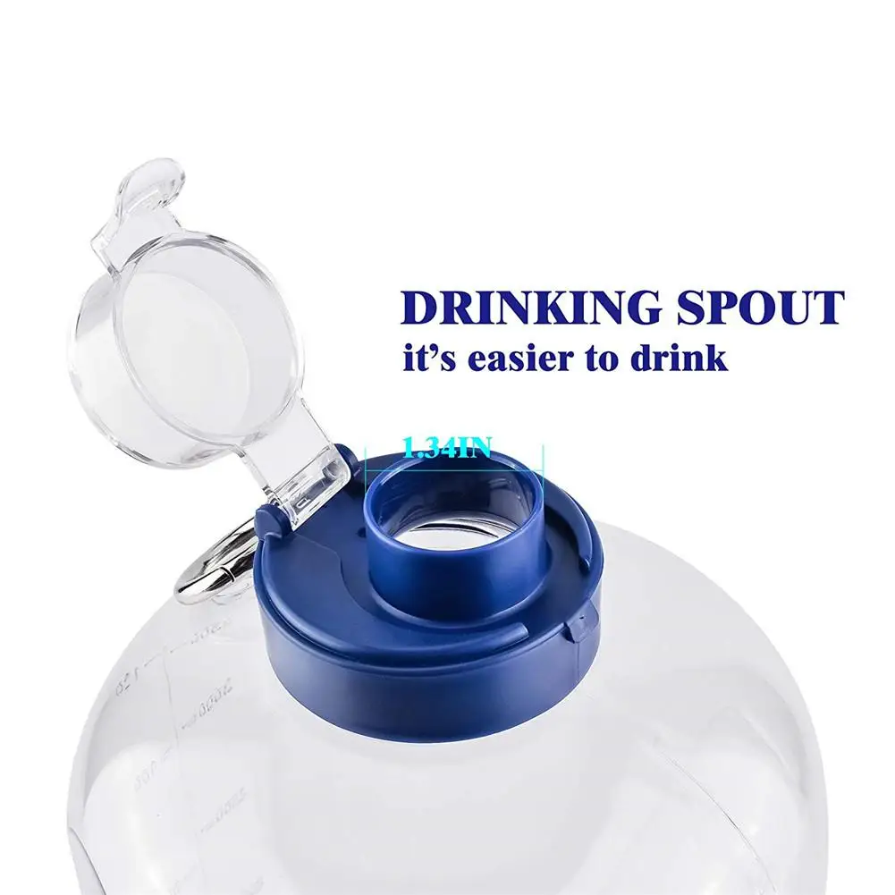 Quifit 141oz 4L 1 галлон BPA пластиковая большая бутылка для воды для питья кувшин Тыква для путешествия спорт, фитнес, тренажерный зал бутылка для воды эко Горячая Новинка