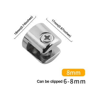

8pcs Balcony Cylindrical Shape Adjustable Shelf Hardware Glass Clamp Fixed Zinc Alloy Bathroom Window Mini Home Easy Install