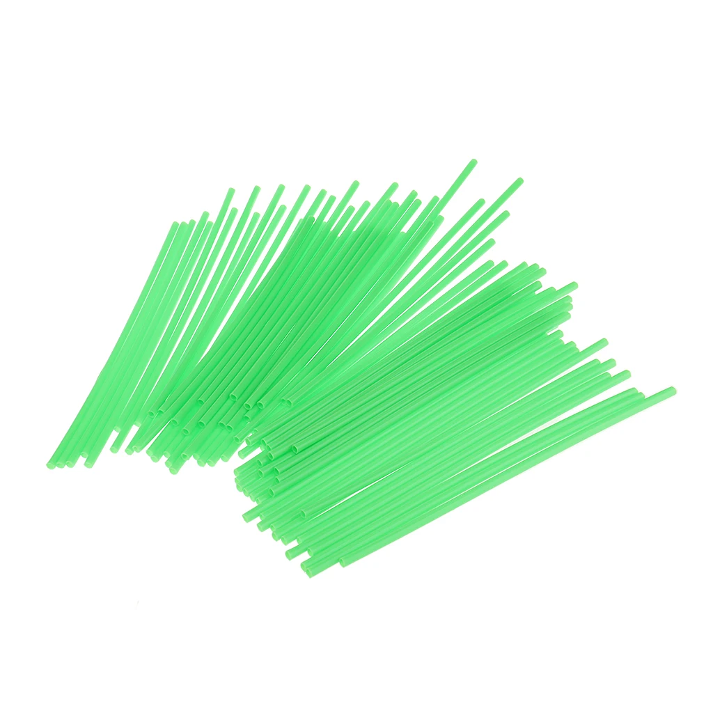 72Pcs Black + 72Pcs Green Wheel Rim Spoke Skins Covers Wrap Protector Kit for Motocross Dirt Bike