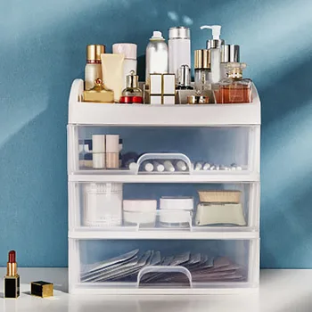 

Makeup Organizer Plastic Drawers Cosmetic Storage Box Jewelry Container Makeup Case Dressing Table Decoration