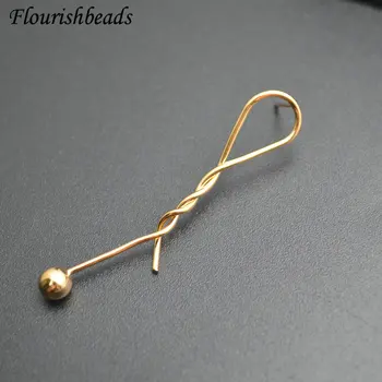 

Real Gold Plated Ear Wire Anti-rust Hoops Earrings Twist Dangle Earrings Hooks for DIY Jewelry Making Supplies Chic Accessories