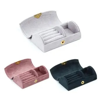 

Arched Jewelry Box Beaded Velvet Travel Portable Jewelry Storage Bag Storage Bag