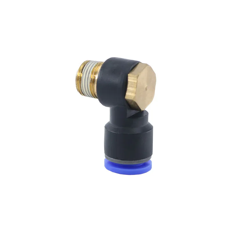 

PH Series hexagonal Air Pneumatic Pipe Connector Male Thread L Shape Gas Quick Fittings