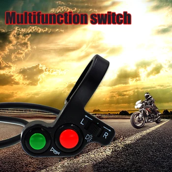 

Motorcycle Handlebar Switch Electric Bike Scooter Horn Turn Signals On/Off Button Light Switch