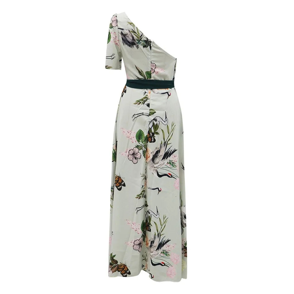 Vestidos ropa mujer, платье размера плюс, женское сексуальное платье с коротким рукавом, со скошенным плечом, с принтом, облегающее, вечерние, sukienki robe femme