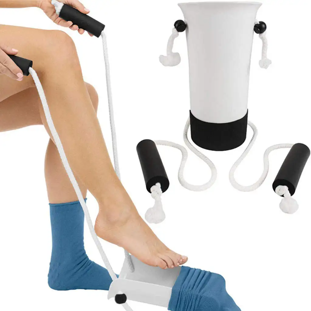 1 Piece Sock Aid Kit Sock Helper No Bending Pregnancy and Injuries Living Tool Shoe Horn Suitable Easy Way To Put On Socks