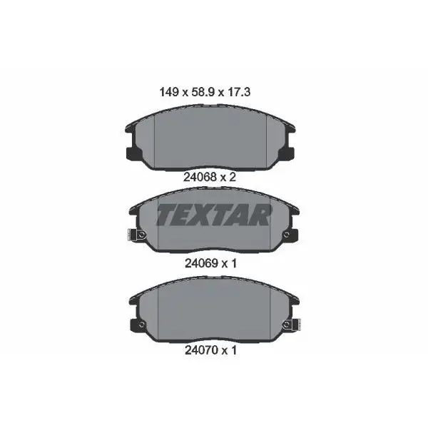 Колодки дисковые передние KIA Sorento 2.4i/3.5i/2.5CRDi 02 TEXTA|Тормозной цилиндр| |