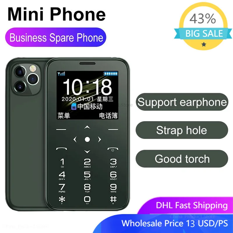 Самая низкая цена! 20 шт./лот Mini SOYES 7S + запасной мобильный телефон в деловом стиле