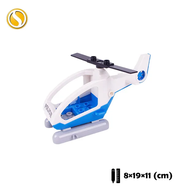 Trailer Car model Airplane Big Building Blocks Vehicle Accessory Compatible Classic Assemble Bricks Children DIY Toys Girl Gift CHE027-bai