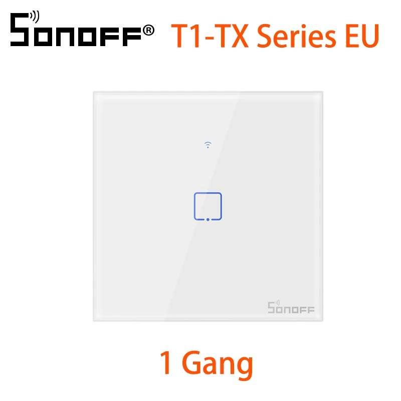 Sonoff T1 EU UK 86 1~ 3 банды TX 433 МГц RF дистанционное управление настенный Wi-Fi адаптер умный дом переключатель работает с Alexa Google Home Basic - Комплект: T1EU 1C